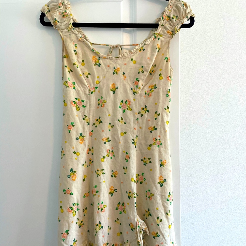 Free People Cream Floral Dress XS
